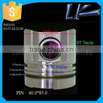 high performance 6D105 piston 6137-32-2130 6137-32-2030