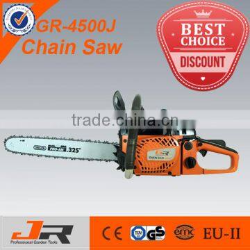 Tools for sale high quality chain saw GR-4500J with oregon chain and bar