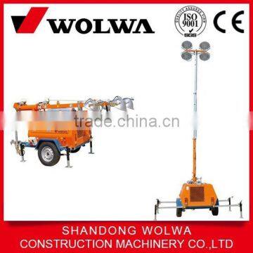 1000w*4 three section hand-winched light tower