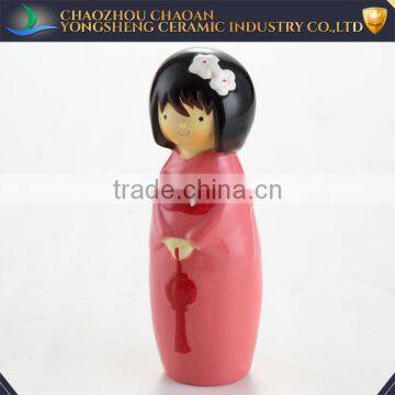 Japanese stylish toy lassock decoration, red beautiful girl