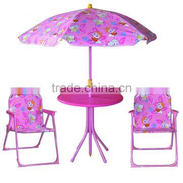 Kids portable folding garden table and chair sets, plastic garden chairs