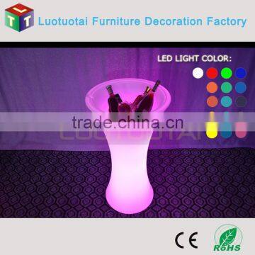 High-grade floor stand LED lighting PE ice bucket/wine cooler/flower port /wine holder/bar ice bucket LTT-CF17