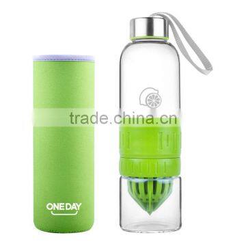 water fruit infuser joyshaker bottle/water bottle infuser fruit