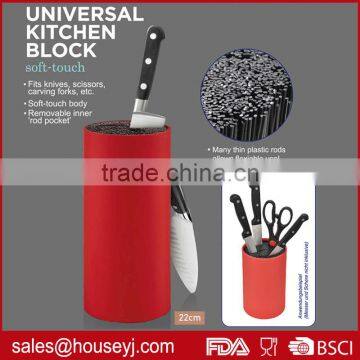 Hot sell universal knife block messer block plastic knife rack soft touch knife holder