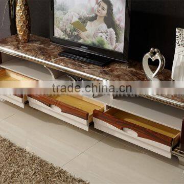 Marble Surface Wooden TV Stand Pictures photo-2