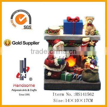 5" Resin Christmas Decorations LED Santa Claus Christmas Ornaments 4/S photo-3