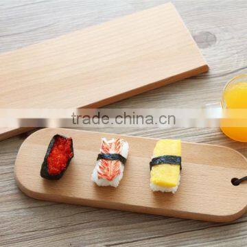 Wholesale Price Unfinished Solid Beech Sushi Serving Tray photo-5