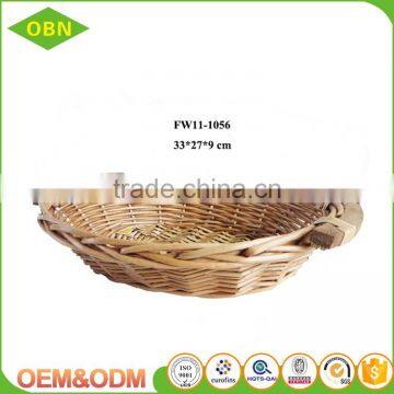 Handwoven High Quality Empty Willow Basket Fruit Wicker Fruit Basket photo-4