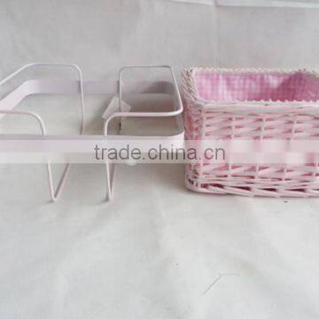 High Quality Square Wicker Basket Decorative Wire Bread Basket photo-5