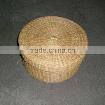 Handmade maize natural casket with cover funeral products