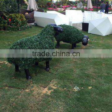 Fiberglass Goat Statue With Artificial Grass photo-4
