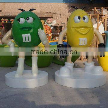 Fiberglass M&M cartoon sculpture