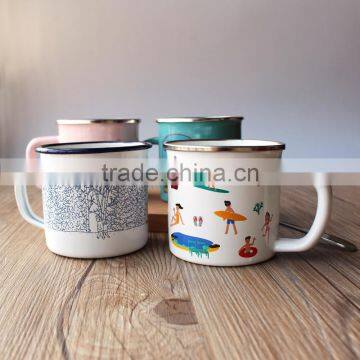 customized printed enamel mugs factory wholesale