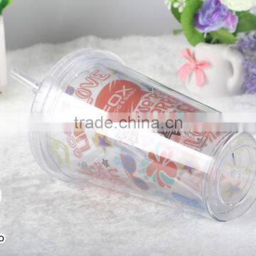 16oz Plastic Coffee Tumbler With Straw photo-6