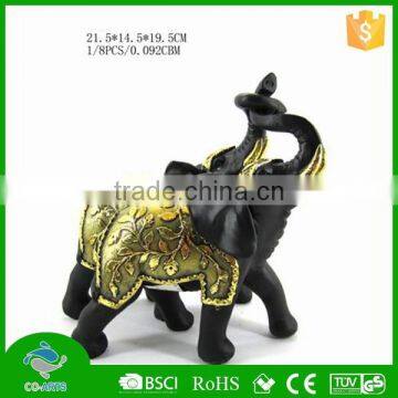 Cheap sitting room decoration mini elephant polyresin animal figurines