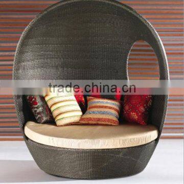 Wicker patio set/Rattan Day Bed with Cushions/Garden daybed (BF10-R65)