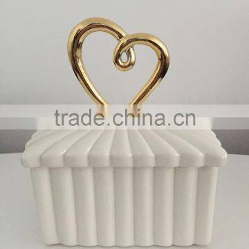 Fashion Ceramic Jewelry Box Square photo-3