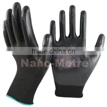 NMSAFETY Black Nitrile Washable Working Glove Safety Construction Gloves photo-3