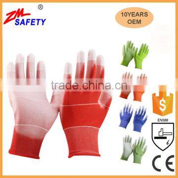 Colorful 13Gauge U3 Liner Coated PU Protective Gloves for Light Work Garden Use