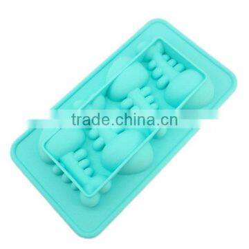 Fancy 4 Cavity Fishe Bone Shaped Silicone Ice Cube Tray Maker photo-2