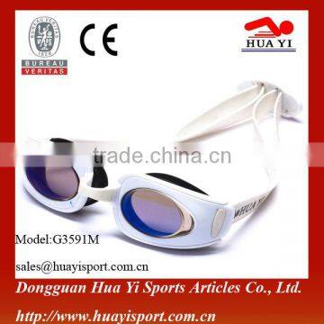 Custom style silicone pc lens wholesales waterproof swimming goggles