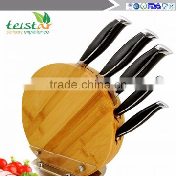 High-grade wood block of woolly family kitchen multi-function stainless steel knife