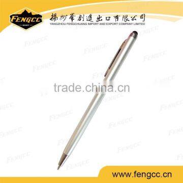 Hot sale slim ball pen / sign ball pen for metal silver color