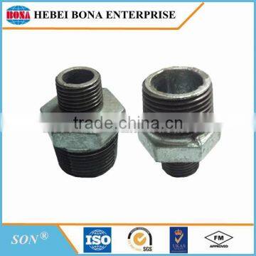 Good quality Malleable iron galvanized reducing nipple