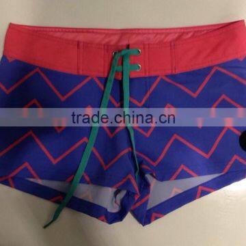 Dye sublimation beach short pants, women swim suit for sale