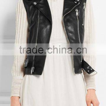 personalized latest design custom cheap lady leather vest