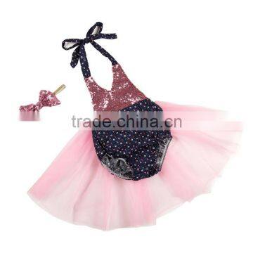 Latest Kids Dress Sequin Romper Tutu Set Baby Skirt Tutu photo-4
