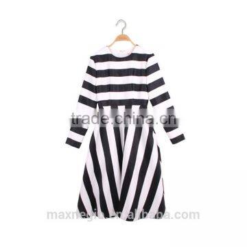 New Sexy Black White Stripes Chevron Print Strapless Evening Dress Fancy Maxi Dress Bodycon Dresses For Summer photo-4