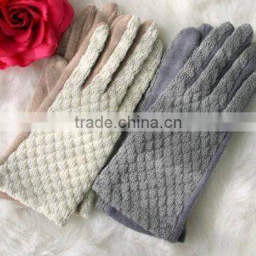 Acrylic/Shetland wool/Lambswool jacquard knitted winter fashion glove