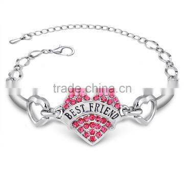 Free Mould Heart Bracelet Personal Custom Birthday Heart Bracelet Lovely Pink Heart Bracelet for Young Ladies photo-6