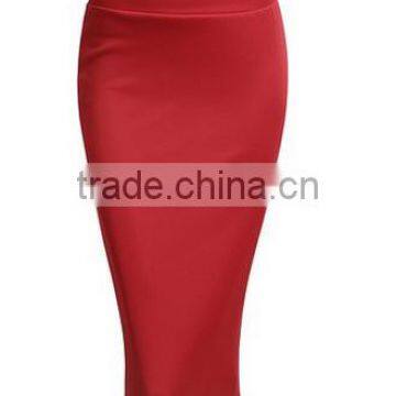Fashion Lightweight Stretchy Fabric Elastic Waist Band Pencil Skirt for Woman photo-4