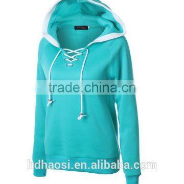 Winter Fashion Pullover Sweatshirt Draw String Hoodies Raglan Long Sleeve Blouse photo-4