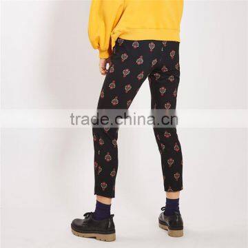 Cool Pattern Printed Hot Girt Sexi Photo Slim Fit Cigarette Harem Pants photo-4