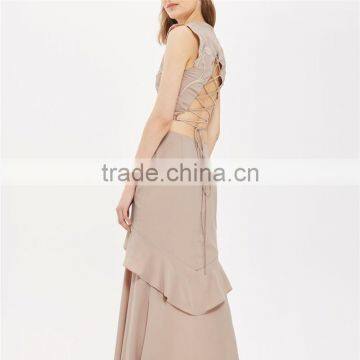 Factory Price Hot Sale Lace Ruffle Pencil Women Skirt Long Maxi photo-2