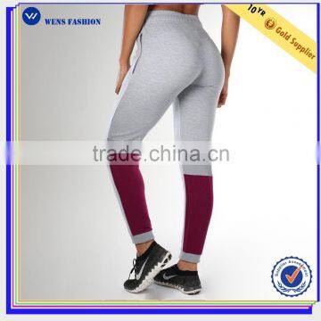 Cuffed Ankles Colour Contrast Training Gym Womens Jogger Pants