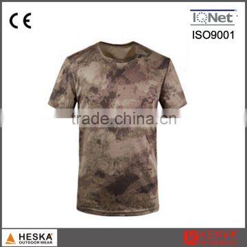 Military Army Color 100% Cotton Jersey Mens Short Sleeve Camouflage t Shirt photo-3