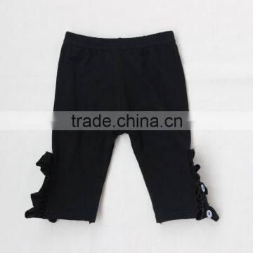 2017 Seasons Baby Girls Cotton Pants Beautiful Kids Girls Solid Color Capris Lace Ruffle photo-4