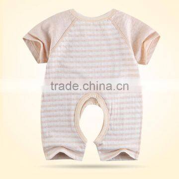 Factory Supply Organic Cotton Newborn Baby Girls Short Sleeve Romper Bodysiut Jumpsuit One-pieces Outfits Set photo-4