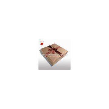 Custom Made Ribbon Cardboard Gift Boxes For Wedding Favor / Sweet