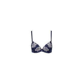 Customized  Excellent  Embroidered Lace Padded Push Up Bra  with Exquisit Bow