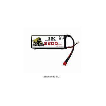 LiPo battery 2200mah-2S-25C for rc model
