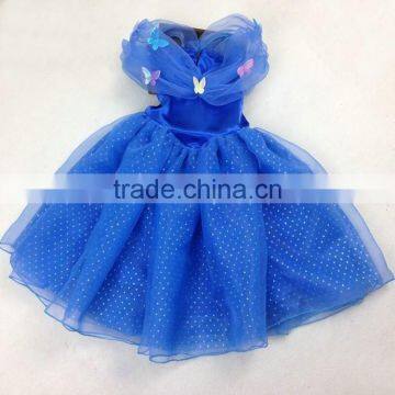 2015 new arrival moive cosplay baby girls cinderella dress M5042001