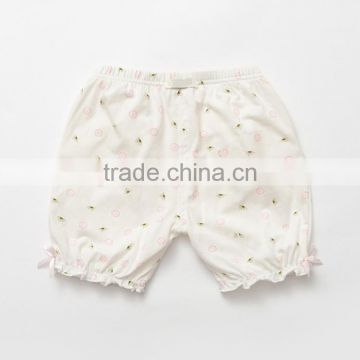 Baby-girls' Side Pocket Loose Printing French Terry Sweet Li'l Ruffle Shorts