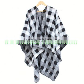 2016 High Quality Shawls Plaid Print Winter Ponchos Factory Cheap Price Shawls Wraps Ponchos