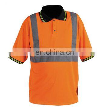 100% cotton designs safety tee orange polo shirt