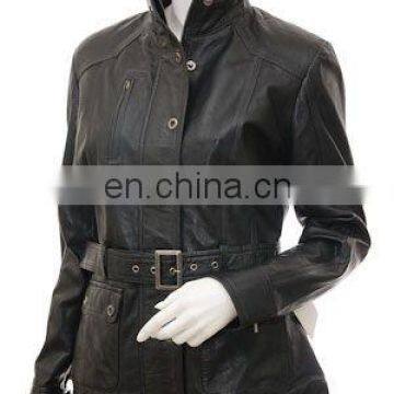 Women Leather Fashion Coat